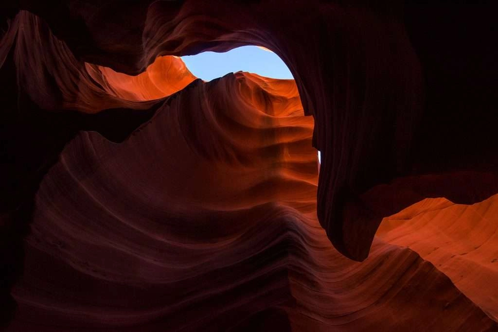Ceiling of antelope canyon