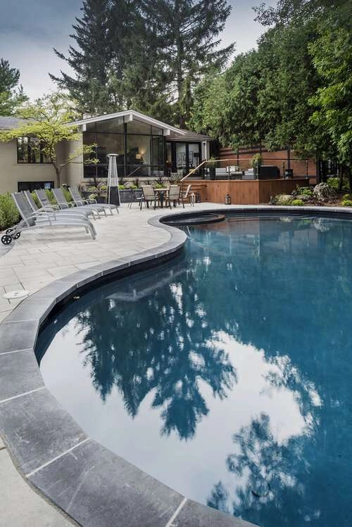 This is a custom pool in a residential home.
