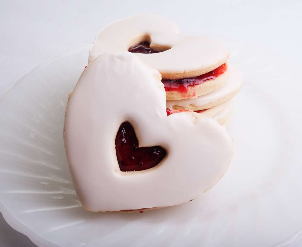 Heart shaped imperial cookies