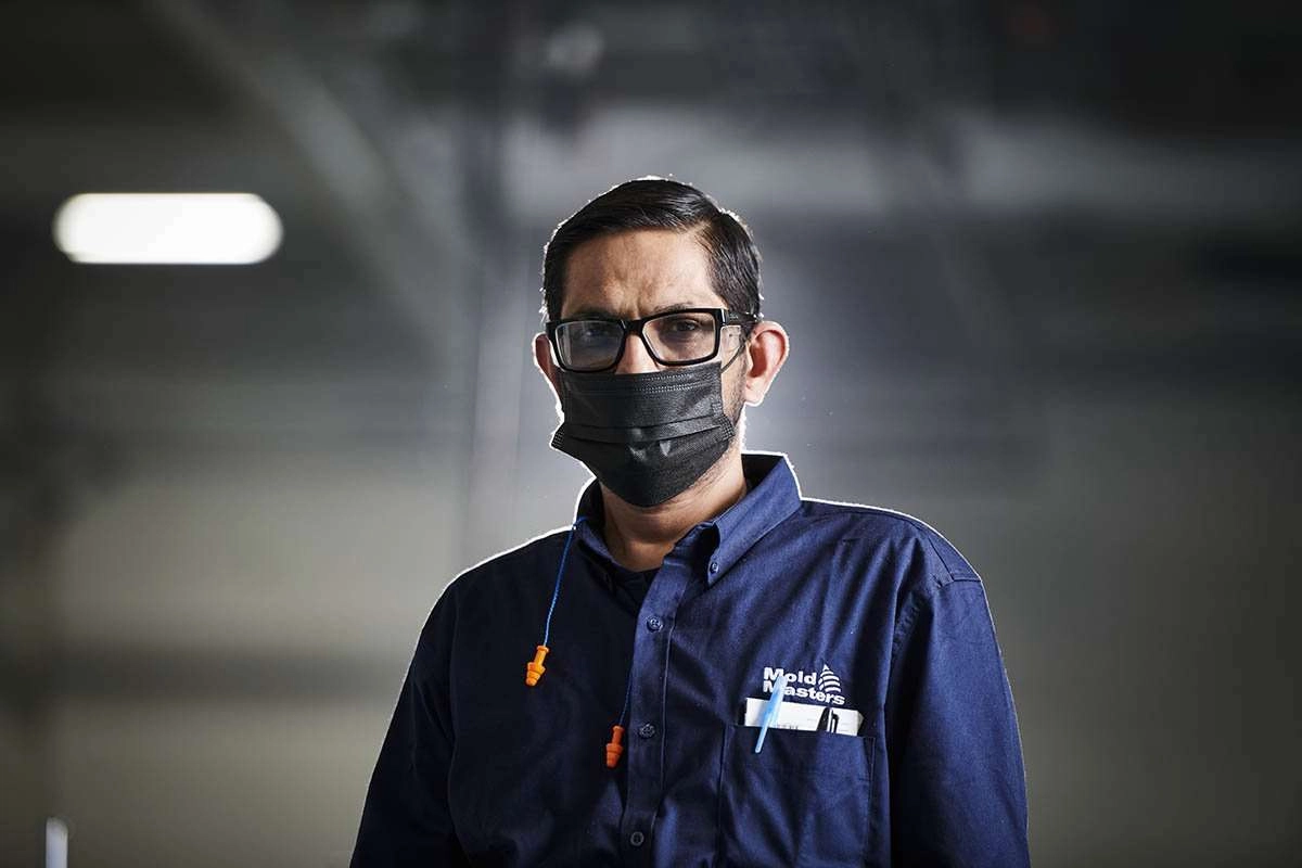 Editorial image of factory worker