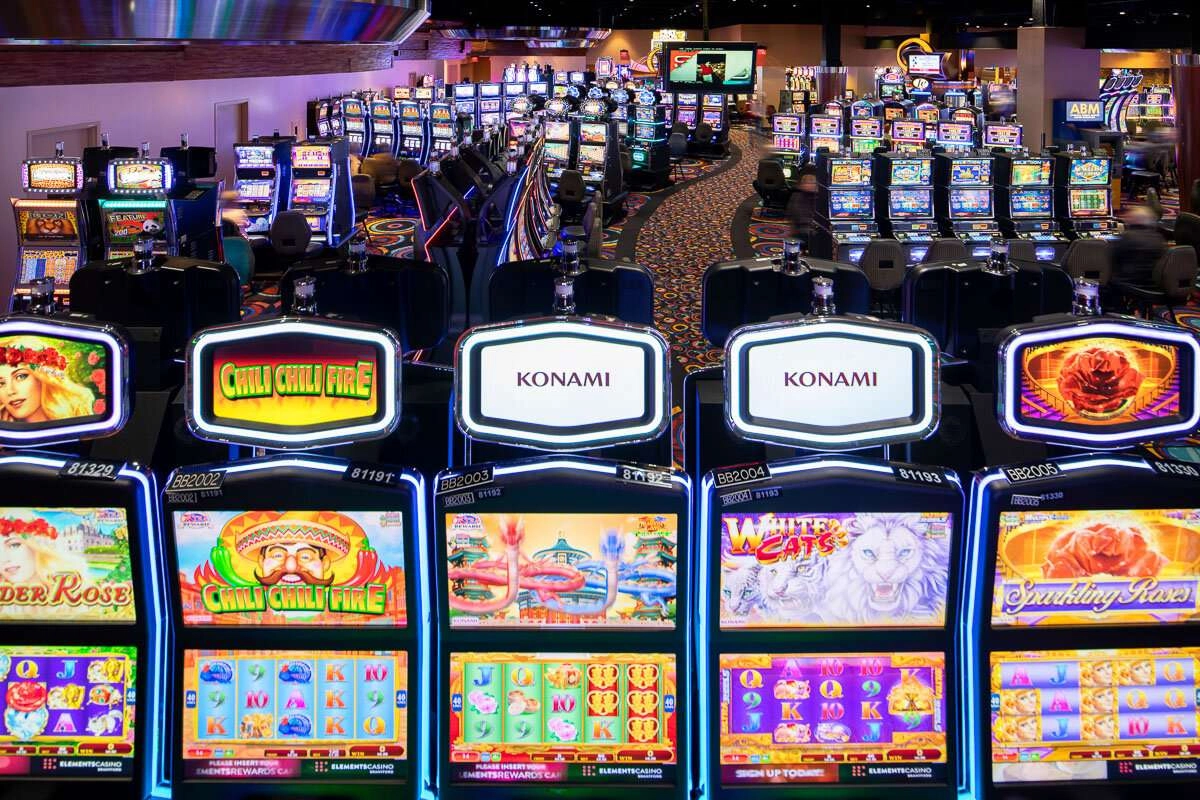 Slot machines on the gaming floor of the casino ©robert lowdon