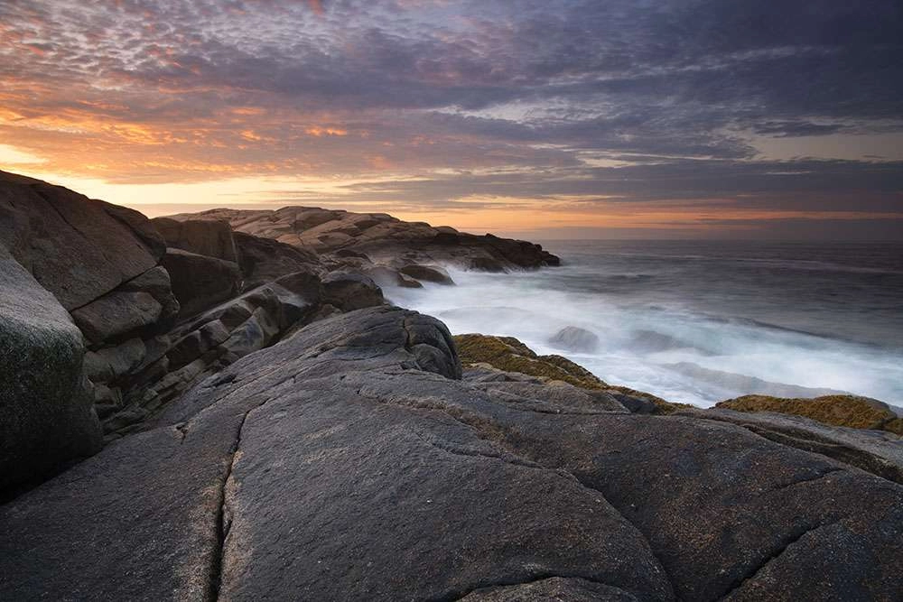 The coast of nova scotia at sunrise. © robert lowdon