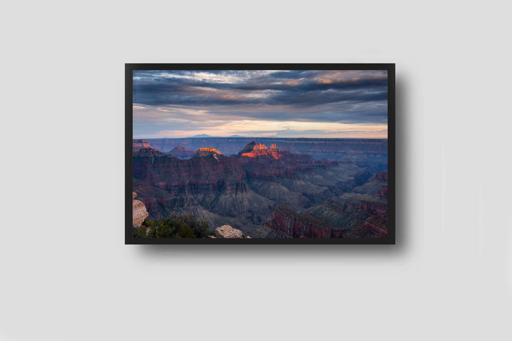 Framed photo of grand canyon