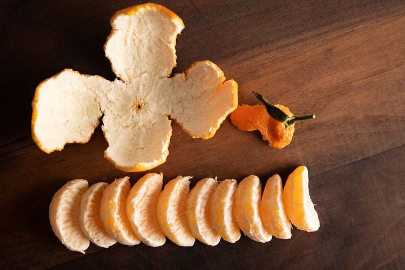 Orange peel and pieces