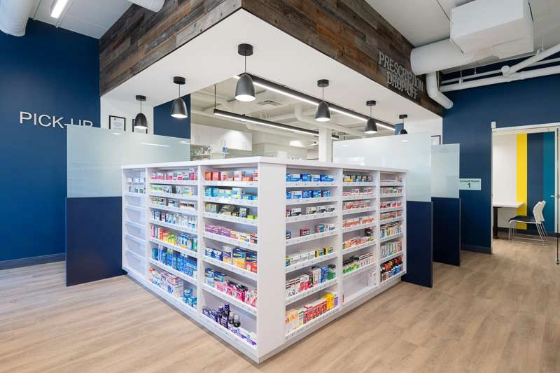 Architecture of a pharmacy counter