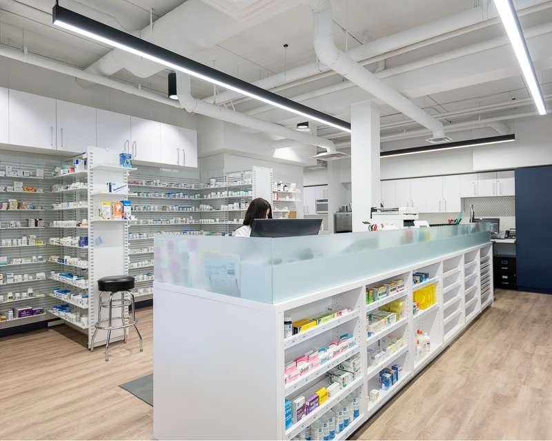 Interior of pharmacy area.