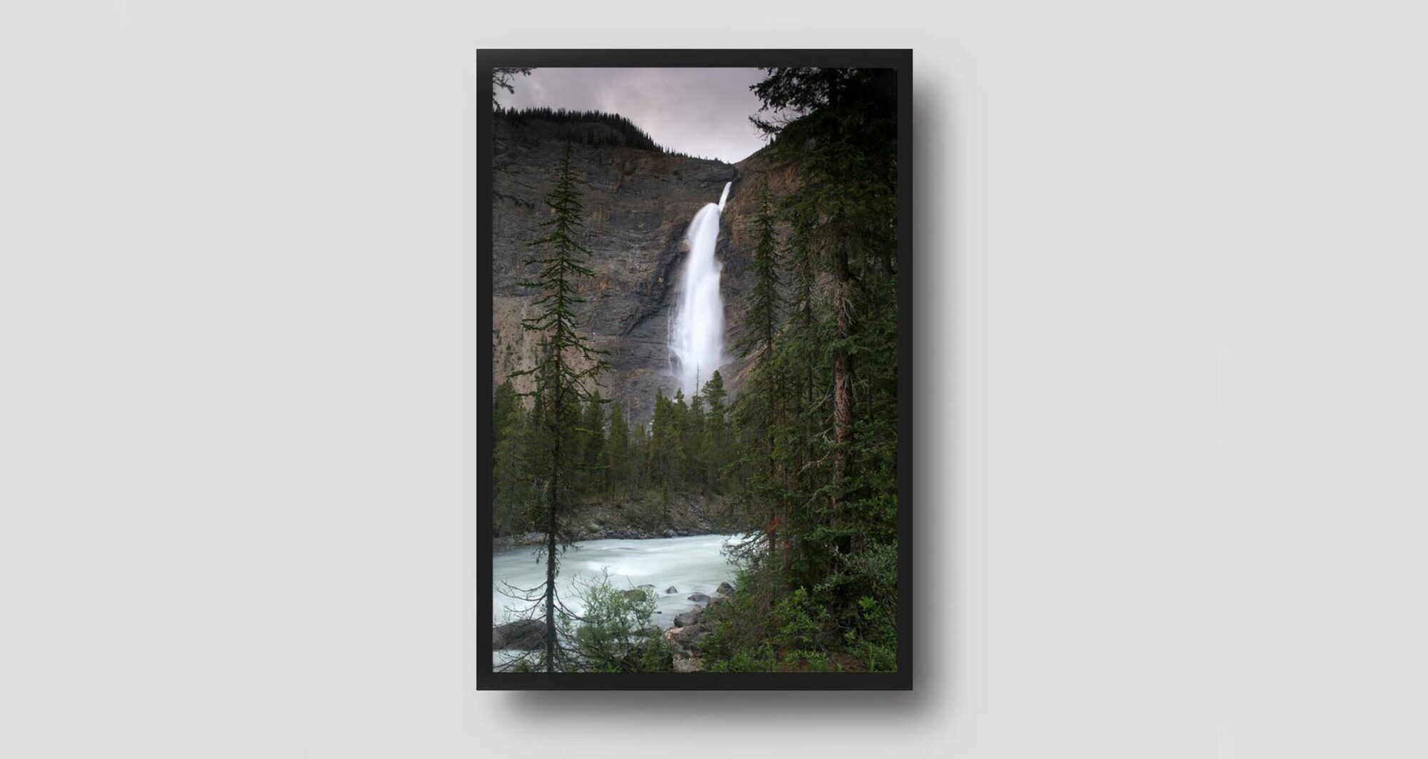 Yoho-waterfall-framed. Jpg