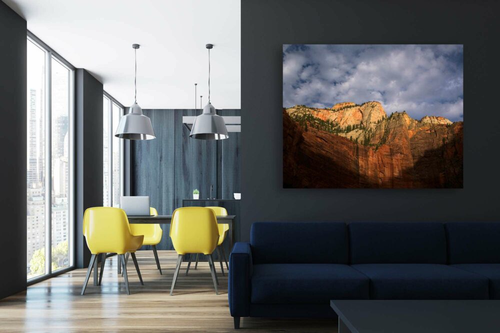Zion wall art in home