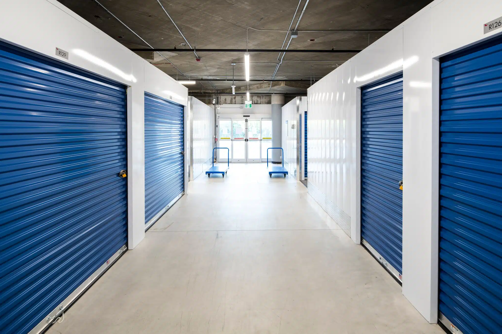 Wide hallways, large storage units, automatic doors and flat beds to help transport items.